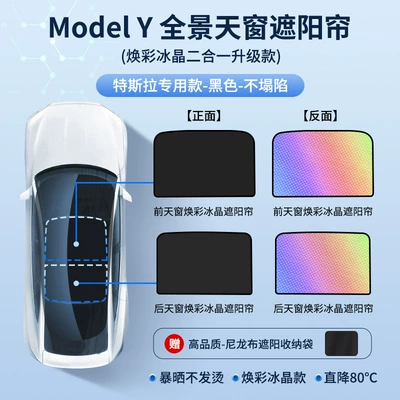 Huanxin MODEL3/YS Sunroof | Sun shade - tesla-modely-glowing-black-ice-crystal