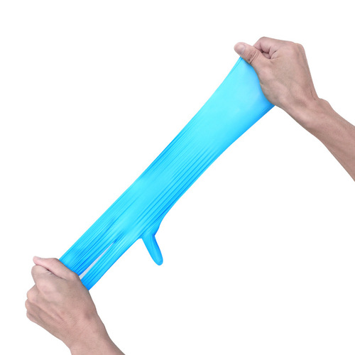 Disposable blue composite nitrile gloves high-elasticity rubber PVC food-grade synthetic nitrile gloves factory wholesale