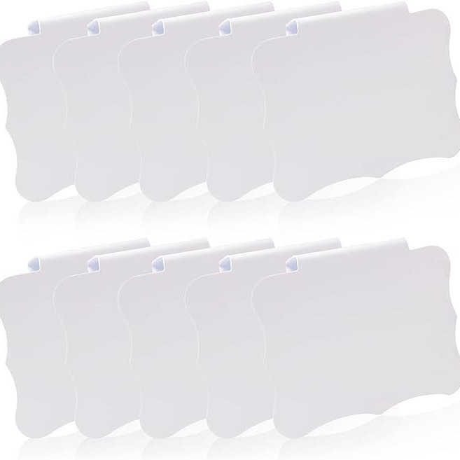 跨境白色花边标签夹 可拆卸pvc挂篮夹子分类夹留言牌展示挂牌防水