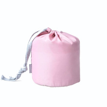 涤纶创意卷纸袋 现代简约防尘化妆袋 粉色束口抽绳袋 礼品纸巾袋