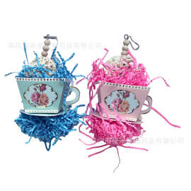 鸟玩具中小型鹦鹉茶杯拉丝拉扯撕咬玩具 植物球啃咬解闷磨嘴玩具