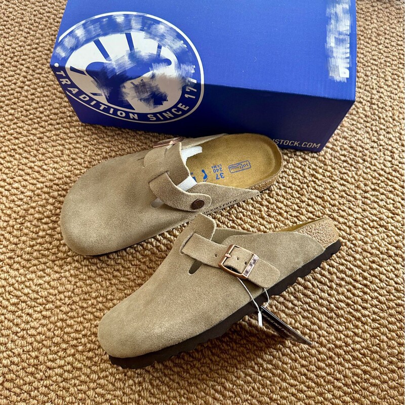 Full Cowhide Birkenstock Shoes, Retro Genuine Leather Half-Slipper, Comfortable Cork Birkenstock Shoes, Flat-Soled Outdoor Casual Closed-Toe Slippers Full Cowhide Birkenstock Shoes, Retro Genuine Leather Half-Slipper, Comfortable Cork Birkenstock Shoes, Flat-Soled Outdoor Casual Closed-Toe Slippers