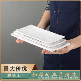 密胺盘子批发商用碟子火锅店装菜盘长方形仿瓷肠粉盘小吃碟烧烤盘