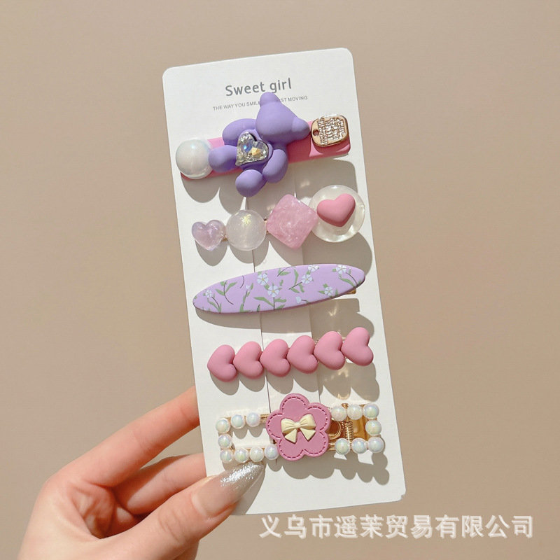 多巴胺儿童发夹女前额刘海夹鸭嘴夹头饰发卡碎发侧边卡子发饰夹子|undefined