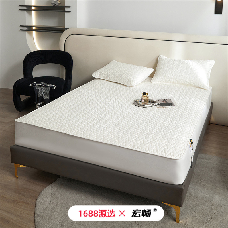 Cotton Waterproof and Urine-proof Full-pack Bed Cover Class A 60 Xinjiang Long-staple Cotton Padded Bed Cover Cotton Mattress Cover