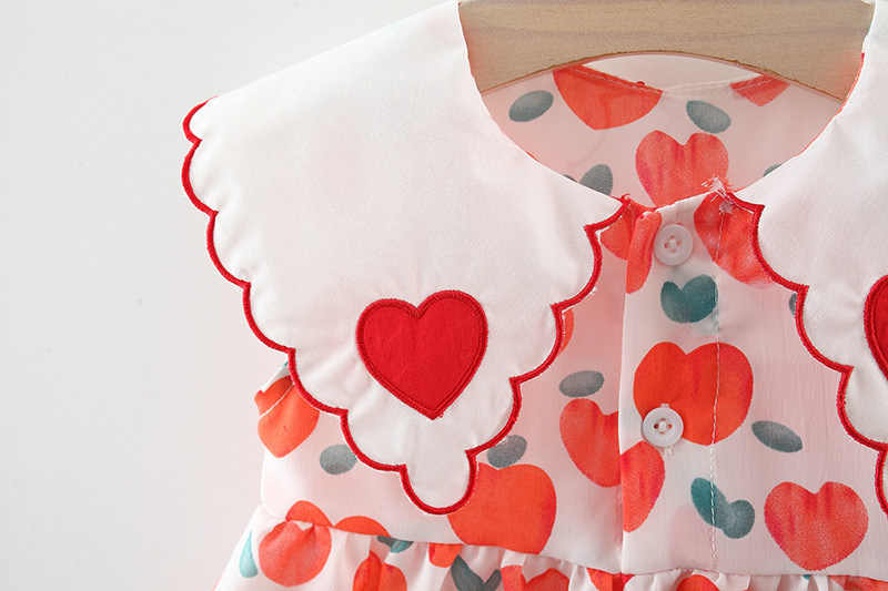 Princess Cartoon Heart Shape Cotton Girls Dresses display picture 6
