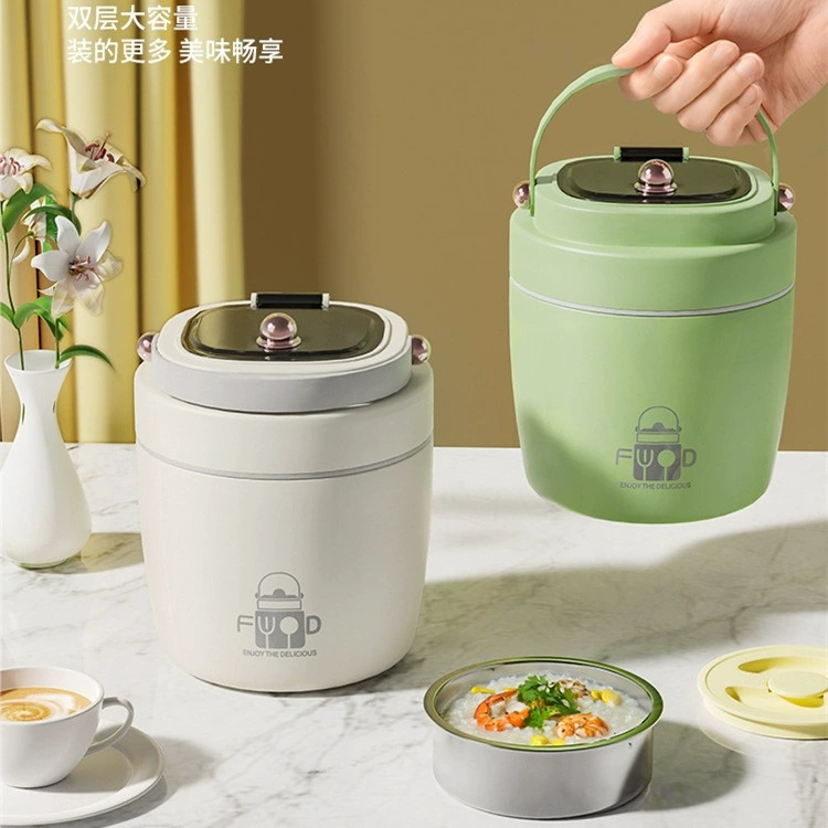 Изолированное ведро, удлиненная изоляция, 12-часовой изолированный ланч-бокс, многослойный рисовый ведро, изолированный ланч-бокс для офисных работников