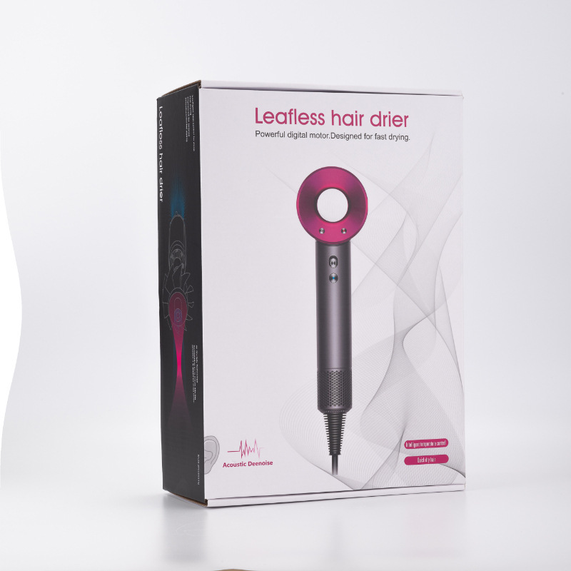 2024 Secador de pelo Huaqiangbei Secador de pelo doméstico de alta potencia estándar británico Red de Internet Secador de pelo sin hojas Ventas directas de fábrica