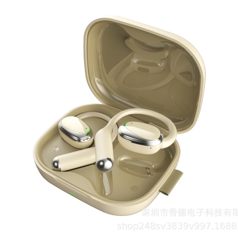 国境を越えた新しい骨伝導気伝導イヤーフック OWS Bluetooth ランニング スポーツ ヘッドセット非インイヤー ソフト シリコーン|undefined