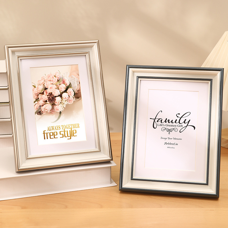 Photo frame 6 inch photo frame simple 8 inch 10 inch horizontal frame living room bedroom wall mounted large size wooden picture frame wholesale