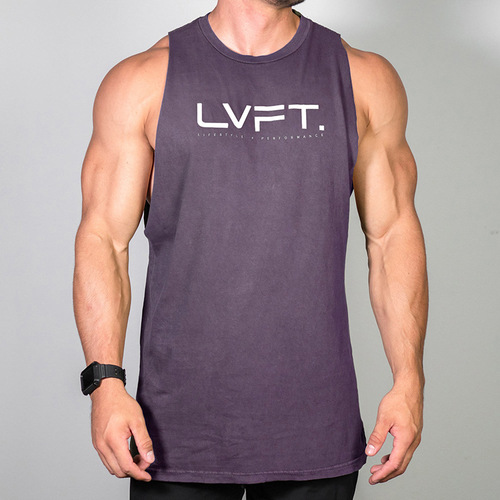 New quick-drying sports vest men's fitness outdoor casual elastic loose water-absorbent and sweat-wicking vest trendy brand workout clothes