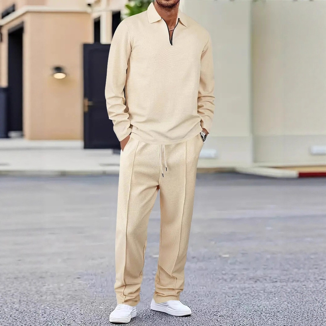 autumn solid color long-sleeve with zipper