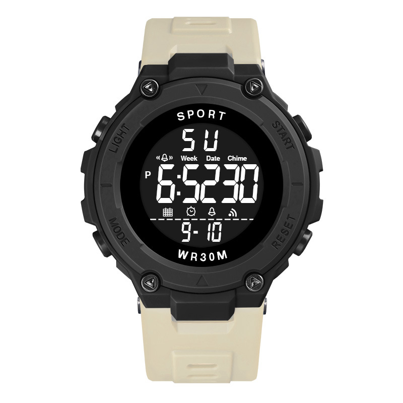 Tendencia al aire libre reloj electrónico de alpinismo estudiantes ocio multifuncional luz nocturna despertador cronómetro electrónico reloj de pulso en stock