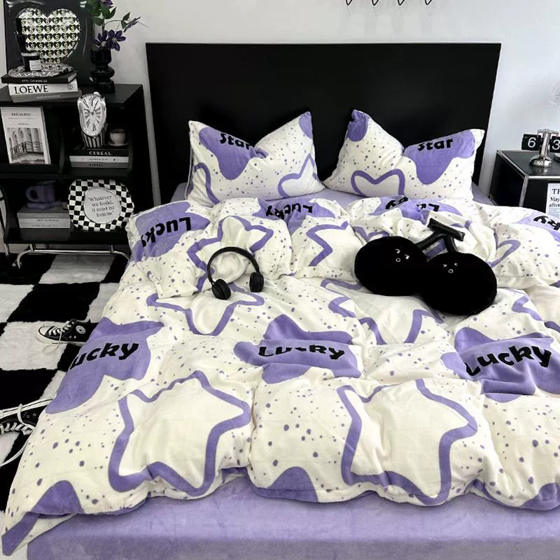 Bed Linen Set, Student/internet-celebrity Style, 3–4 Piece, Multiple Patterns, 1.2–2.4 m