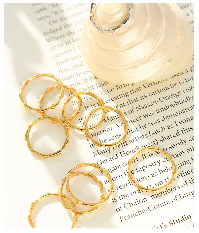 Korean fashion simple titanium steel ring female