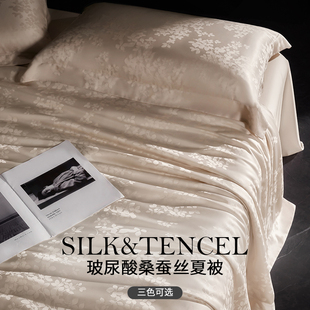 ✅ Machine Washable 6A Grade Mulberry Silk Summer Quilt Imported Lenzing Tencel Lyocell Air-Conditioned Quilt Summer Cool Quilt Four Pieces