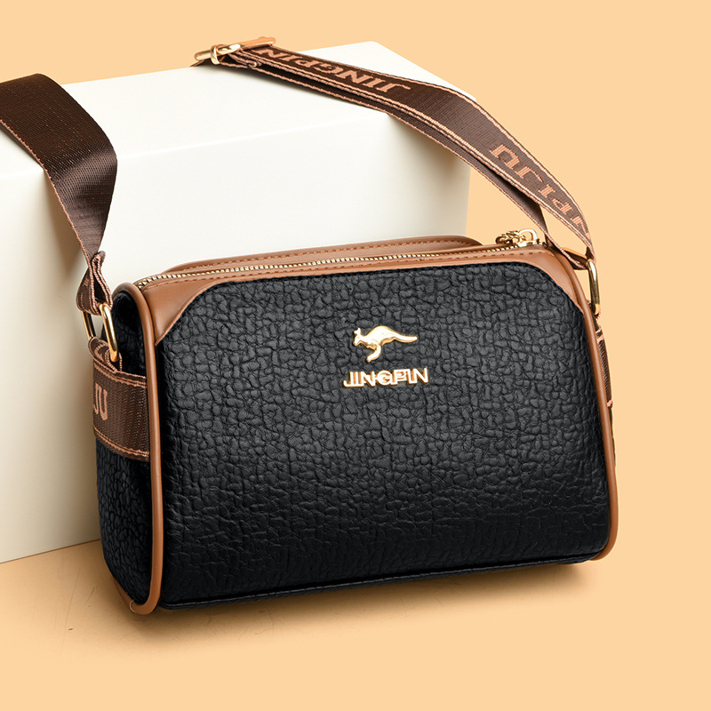 Borsa a spalla cilindrica a tre strati donna versatile_voghion.com