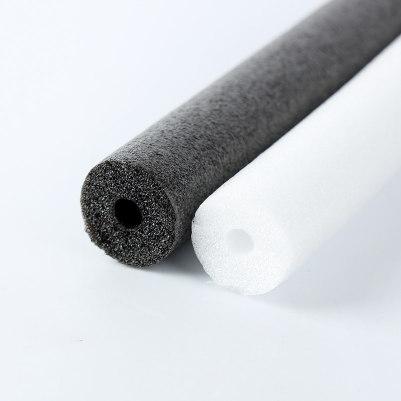 东莞厂家批发20mm泡沫套管 包装隔离epe珍珠棉黑白色空心棉条