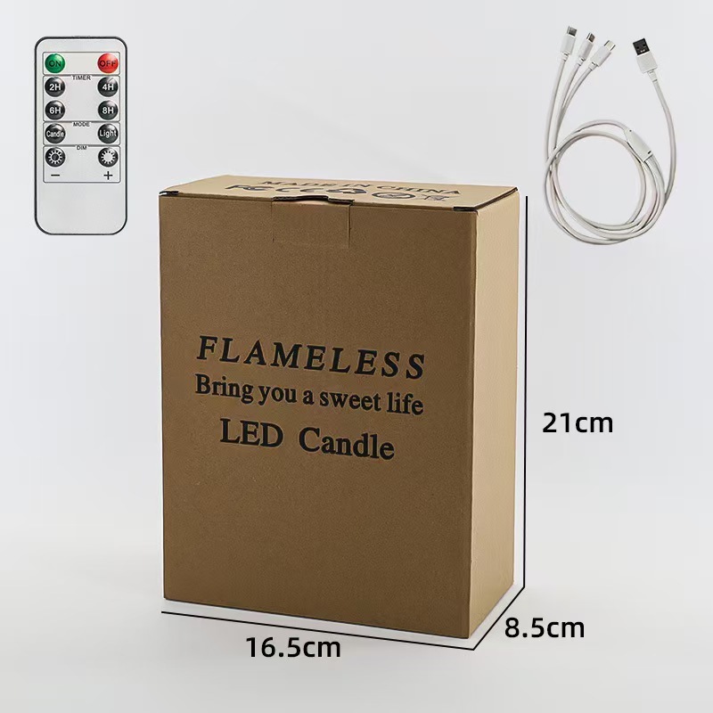 アクリル充電式リモコン LED 電子キャンドルライト結婚式無煙雰囲気ライトホリデーパーティーコンサートレイアウト|undefined