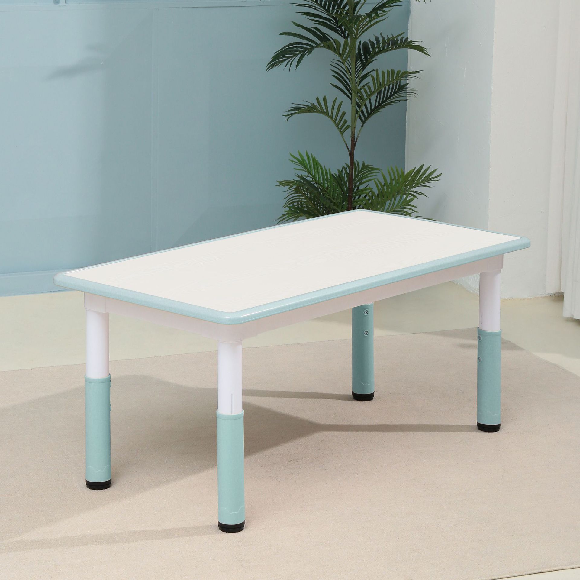 화이트보드 고래 블루 싱글 테이블