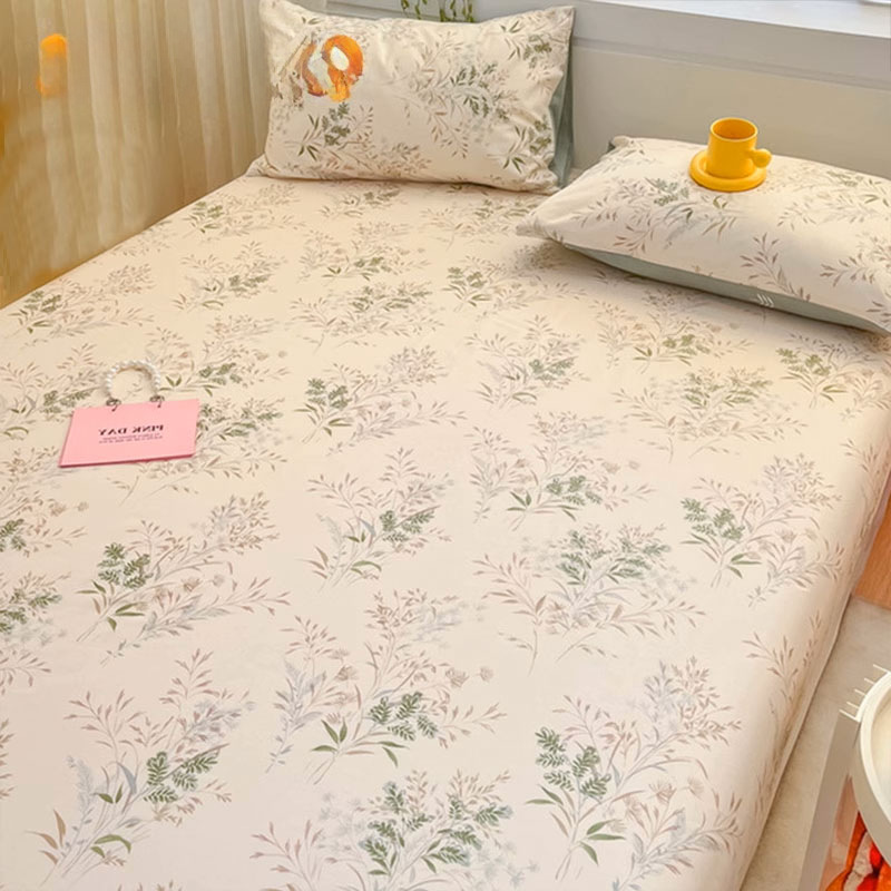 Sombrilla de cama de algodón pieza individual 100 ins de algodón puro estilo princesa verano individual dormitorio de estudiantes doble niños sábana kang individual