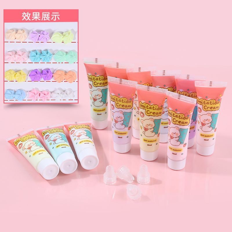 Factory direct cream glue 15ml handmade diy glue 15 grams hairpin mobile phone case cream glue manufacturers wholesale