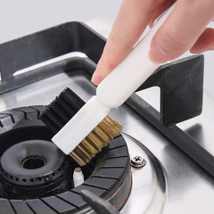Three-in-one nylon wire brush head stove brush kitchen cleaning brush stainless steel pick needle gap brush multi-function brush