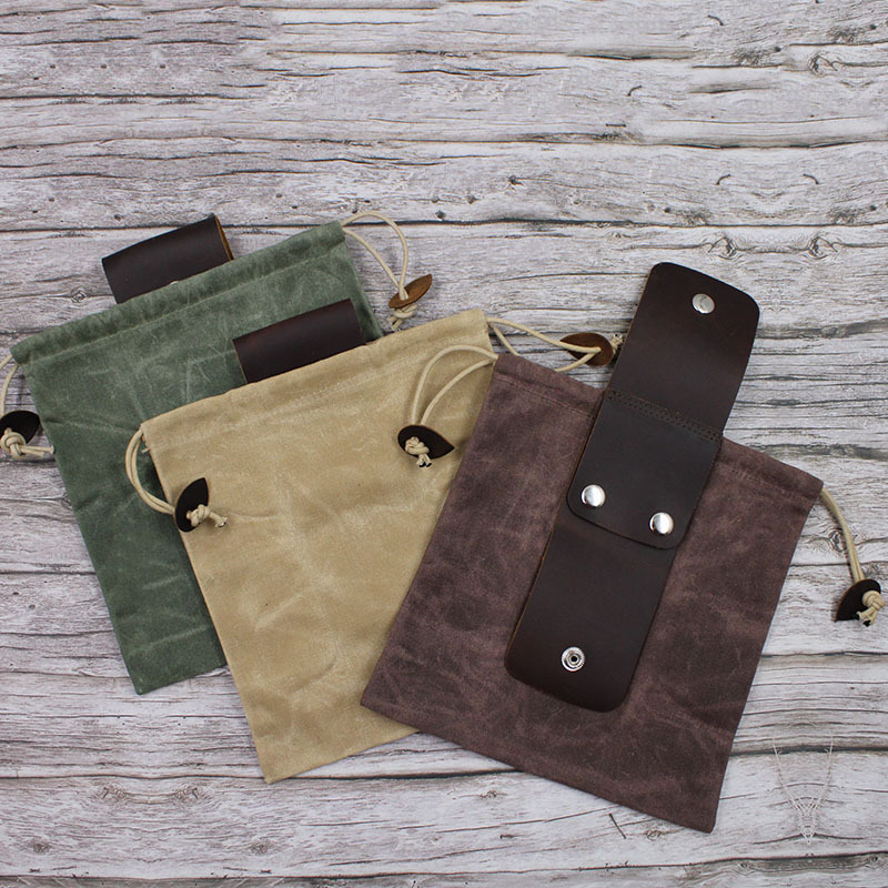 真皮帆布采摘袋