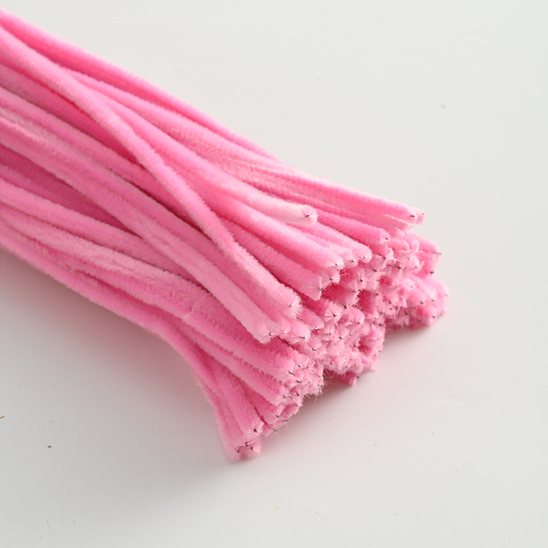 Mayorista 8mm ultra-denso de lana hecha a mano para niños diy puzzle juguete material de ramo paquete de color macarón barra de torsión