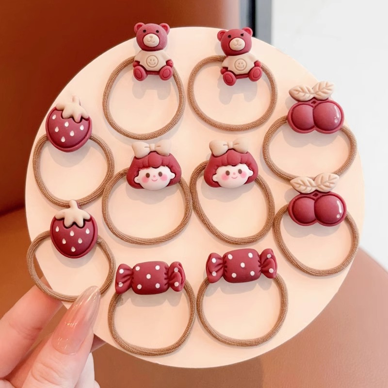 Cuerdas de cabello para niños pequeños anillos de cabello toque de cabello para bebés cuerdas de cabello para niñas de alta elasticidad no lesionan banda de cabello para niñas