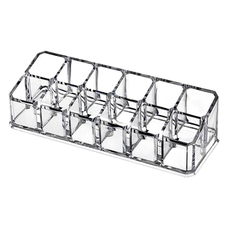 Nazhu Lipstick Shelf Display Stand Lipstick Cosmetics Storage Box Display Stand Makeup Desktop Storage Box 12 Gridss