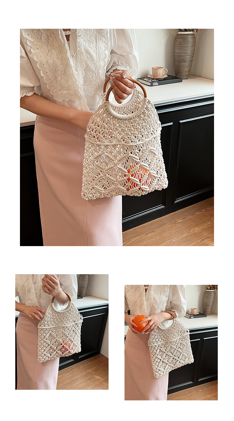 Handwoven Tote Bag - White