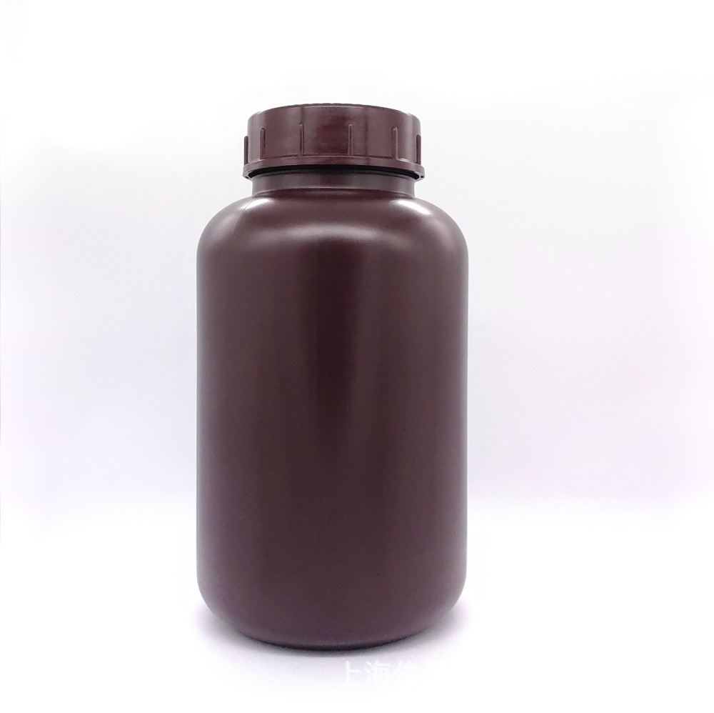 Asone货号5-011-02同款3000ml HDPE制3升避光琥珀棕色广口试剂瓶