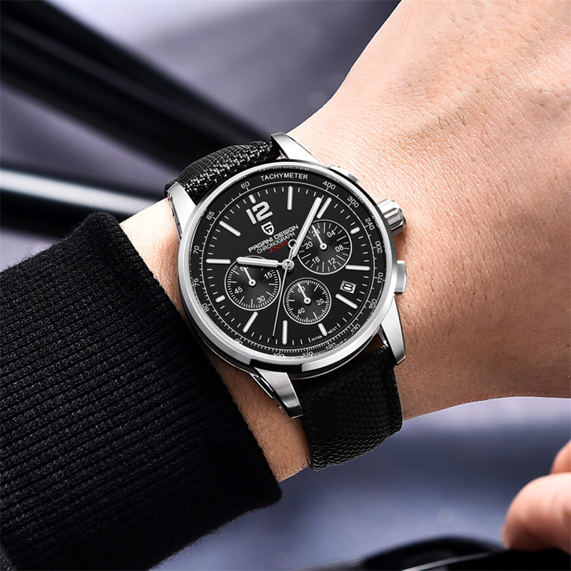 Bergani PAGANI 008 reloj de negocios para hombre Reloj de cuarzo de calendario impermeable de moda con cinturón de zafiro