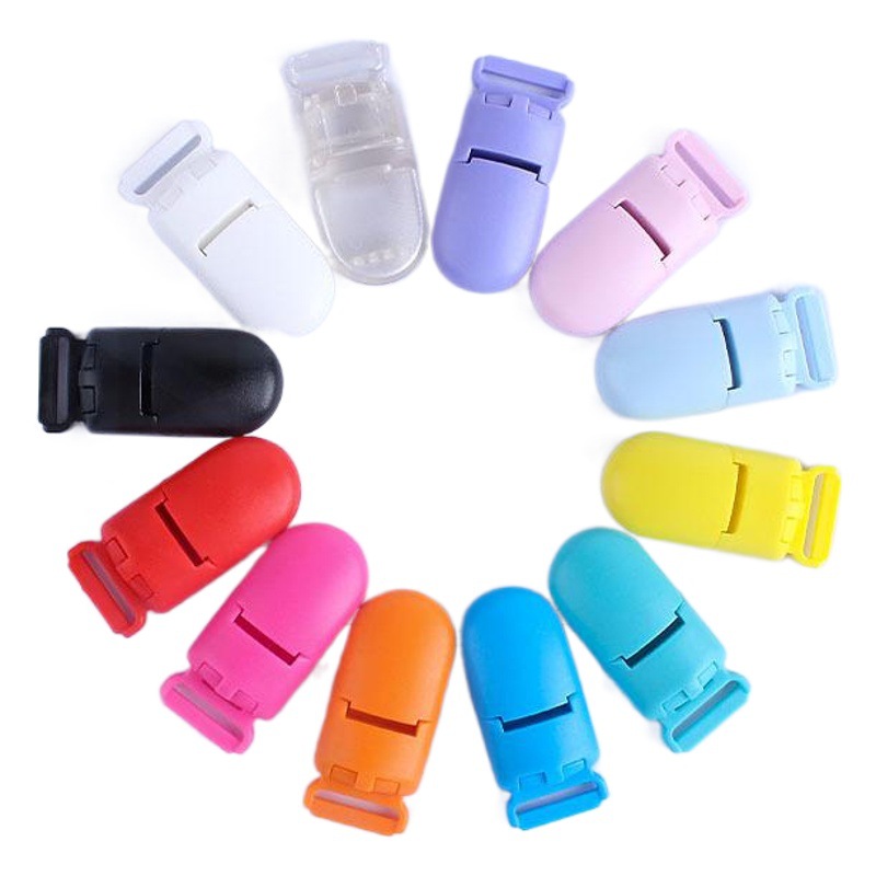 DIY joyería bebé chupete cadena pañuelo cadena accesorios suministros infantiles de plástico chupete cadena clip duckbill