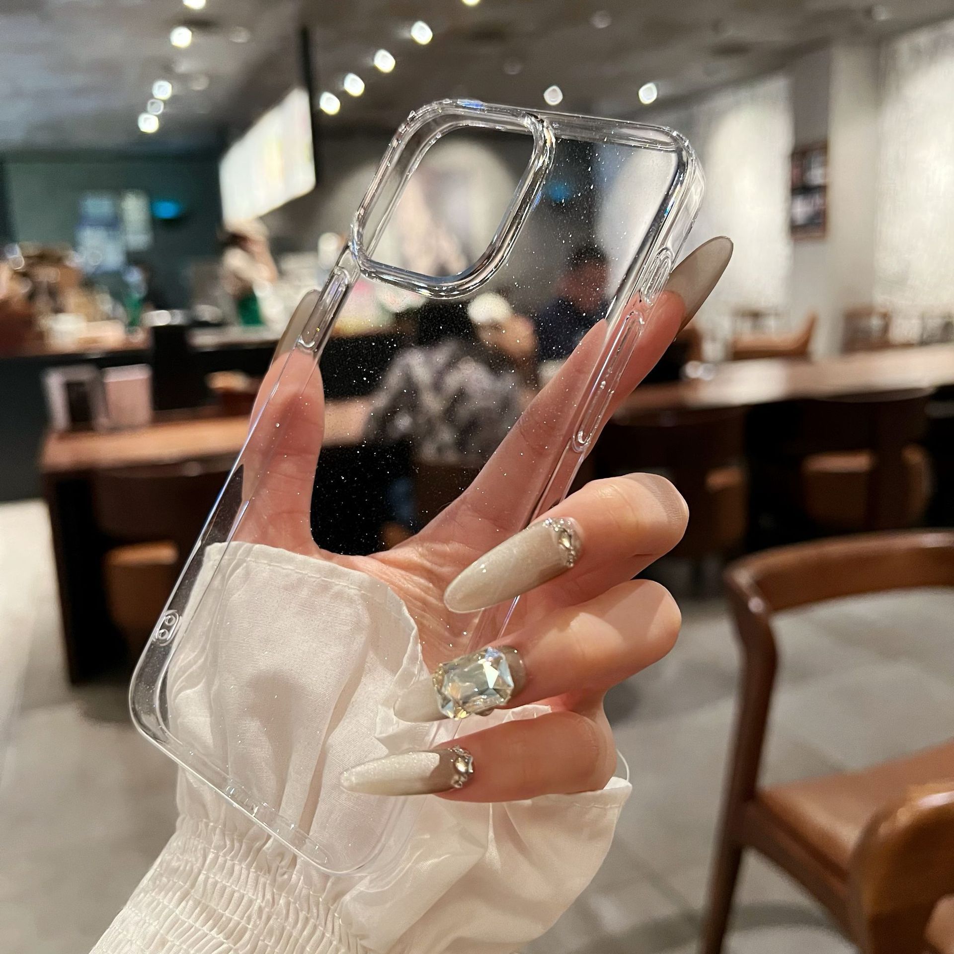 Pc brillo simple y transparente para iPhone16ProMax magnético 15 funda para teléfono móvil 13 Apple 14 hombres y mujeres 16 duro