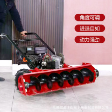 小型扫雪机手推式大棚型家用物业抛雪全齿轮柴汽油蛟龙清雪除雪车