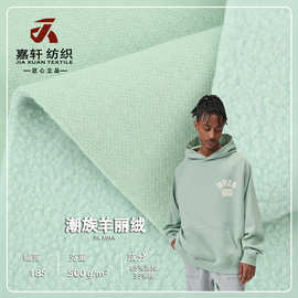 潮族羊丽绒卫衣面料 500g秋冬保暖发热涤棉卫衣卫裤绒布针织面料