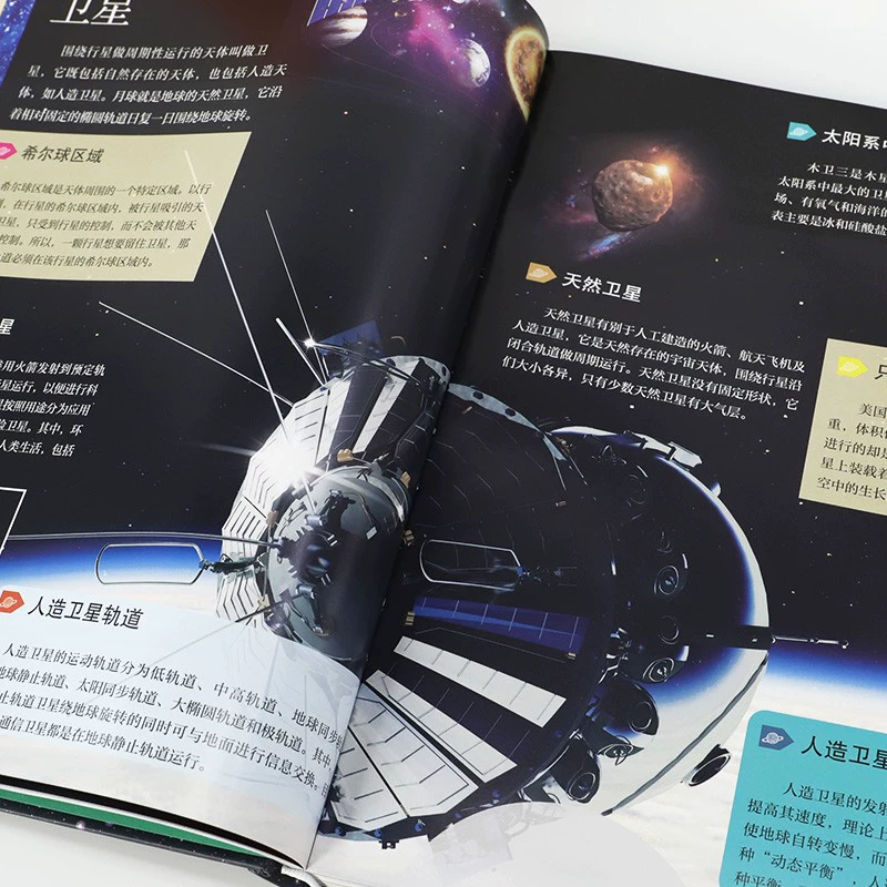 Children's Universe Encyclopedia Hardcover Books about the Universe and Space Planet Exploration of the Mysteries of the Universe Popular Science Books — Энциклопедия Вселенной для детей в твёрдом переплёте: вселенная и космос, исследование планет, тайны Вселенной, популярная наука