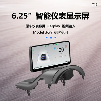 For Tesla Tesla Model3 Model Y6.25 "meter screen carpaly video input (Car display)