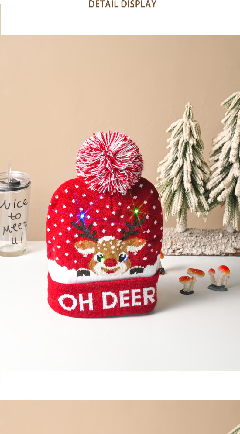 Unisex Cute Snowman Elk Eaveless Wool Racer cap display picture 1