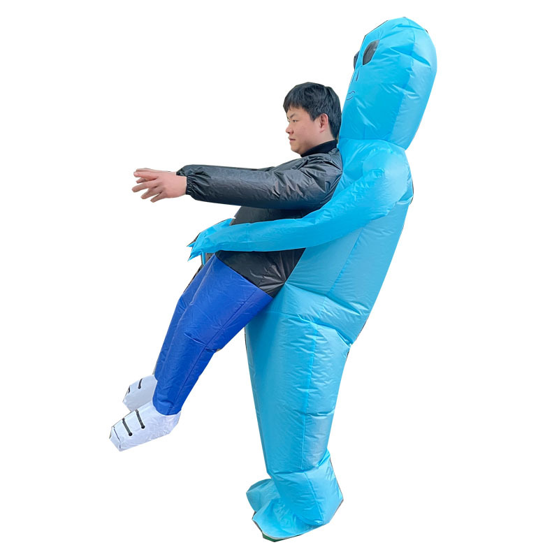 Disfraz de Halloween para bromas transfronterizas, divertido disfraz de fantasma verde de Amazon, disfraz inflable de alienígena.