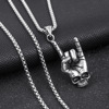 Double-sided necklace, fashionable pendant for beloved suitable for men and women, European style