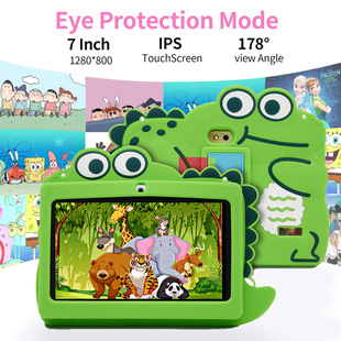 Cross-border foreign trade 7-inch 2025 new children's smart Android tablet anti-fall explosion-proof cartoon Kids Tab