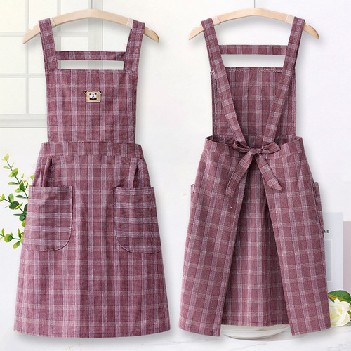 Apron Home Kitchen Pure Cotton Cute Princess Style for Home and Outdoors, Cooking in Summer for Women 2025 Dining Special Use