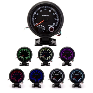 95mm Car Instrument 12V Car Universal Tachometer Colorful Tachometer Car Modified Tachometer