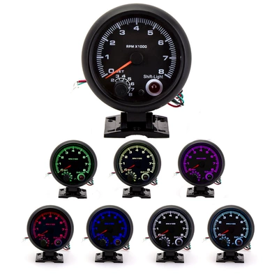 95mm Avtomobil Cihazı 12V Universal Rəngli Takometr
