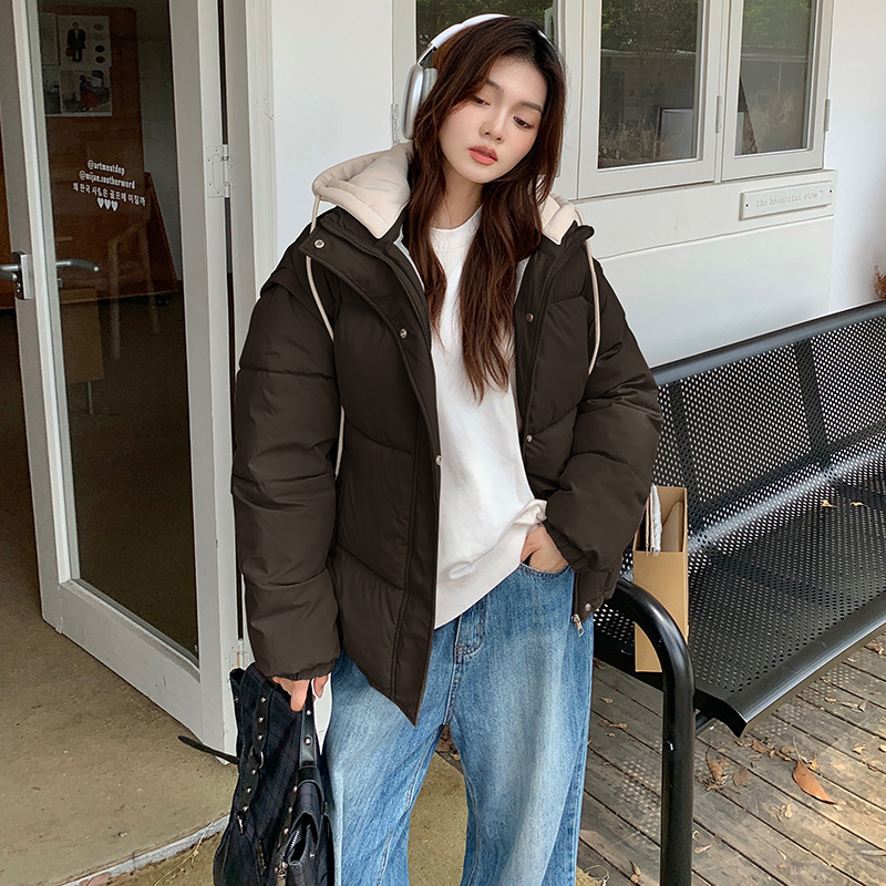韩版可拆卸袖子假两件羽绒棉服女冬季新款宽松百搭马夹两穿外套潮|undefined