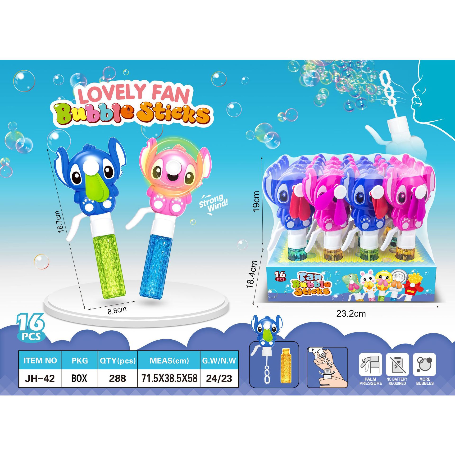 dibujos animados ventilador de presión manual burbuja barra dulce donut burbuja manual pequeño ventilador juguete de verano para niños