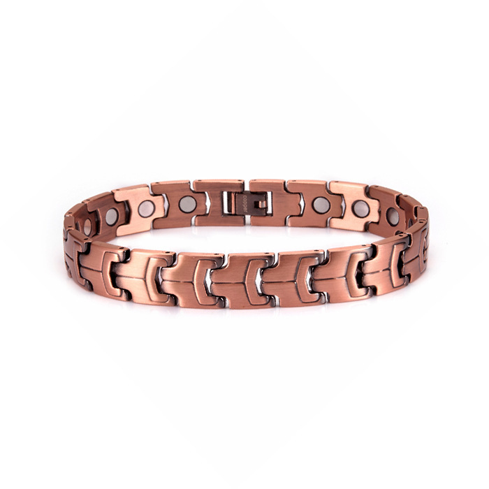 Cross-border Amazon Women's Pure Copper Bracelet Magnetic Pure Copper Bracelet Retro Magnetic Energy Bracelet